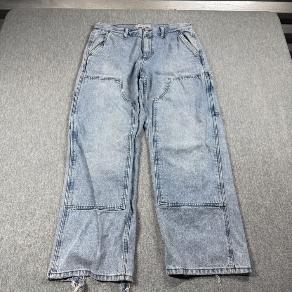 PacSun Jeans Mens 32x30 Blue Baggy Double Knee Carpenter Workwear Skate Denim